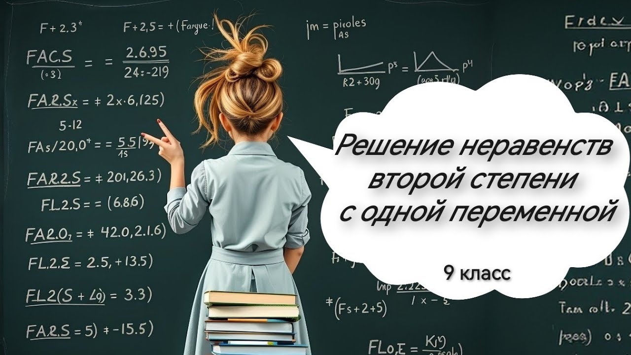 Решение неравенств второй степени с одной переменной. Алгебра, 9 класс