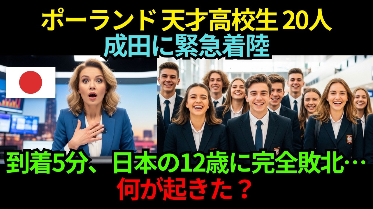 ポーランドIQ160天才20人が成田に緊急着陸…“日本の12歳に負けた理由”とは【海外の反応】