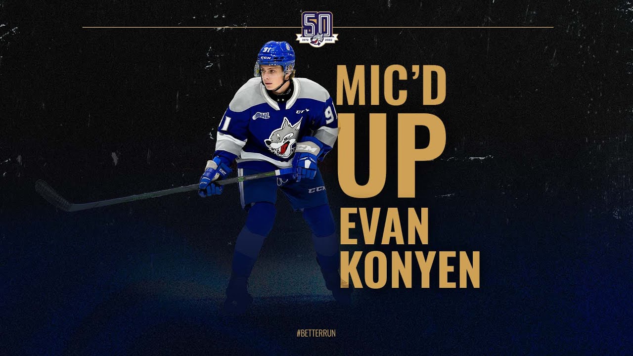 Mic'd Up with Sudbury Wolves Forward Evan Konyen