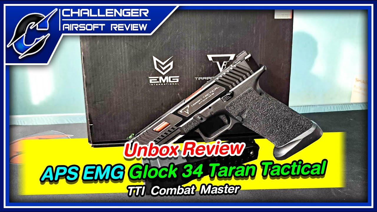 Unbox Review APS EMG Glock 34 Taran Tactical TTI Combat Master