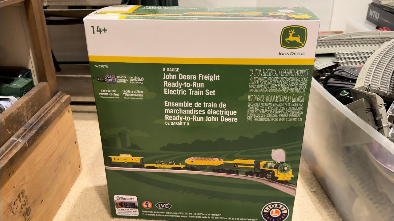 Unboxing the Lionel John Deere O Gauge train set for my train layout Sunday December 28 2025 