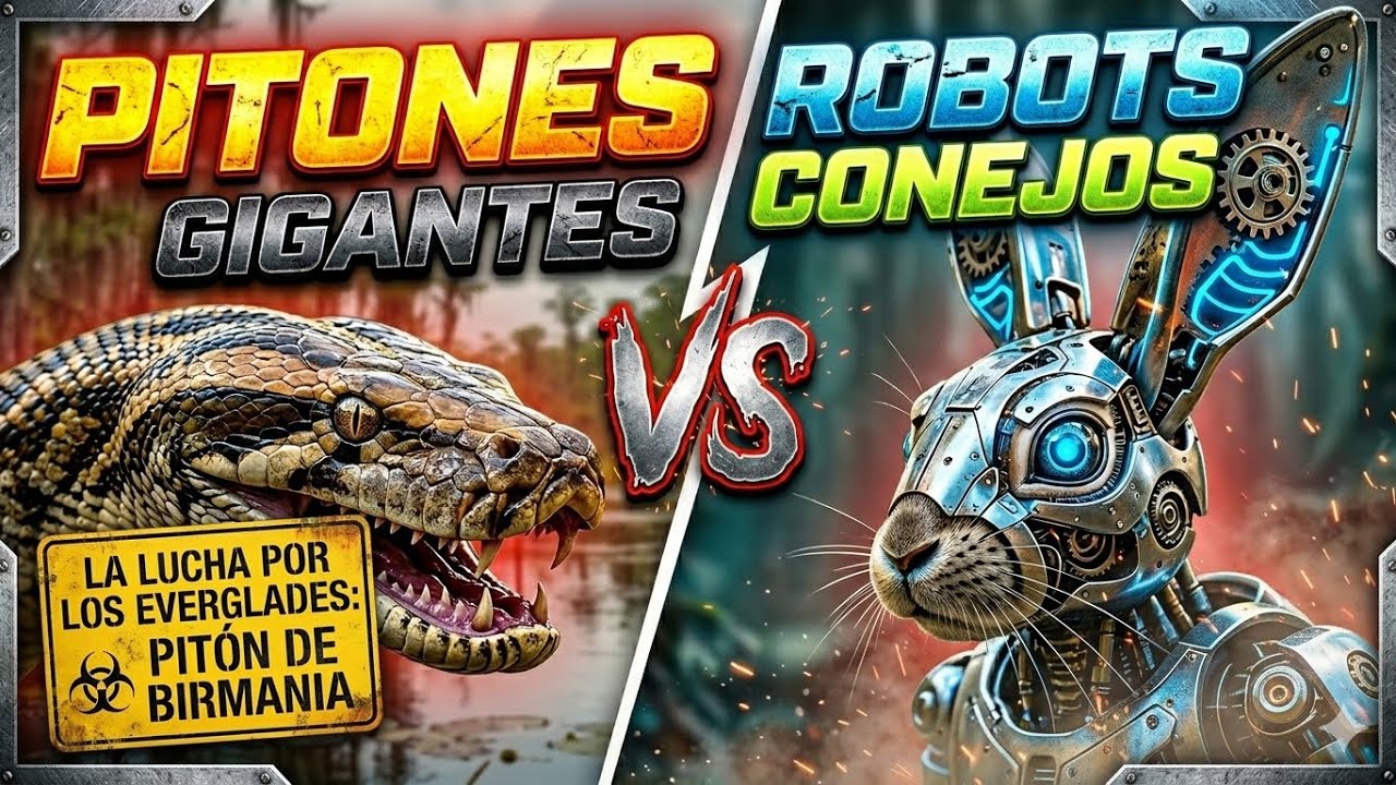 Robots Conejos vs Pitones Gigantes: La Batalla por los Everglades 