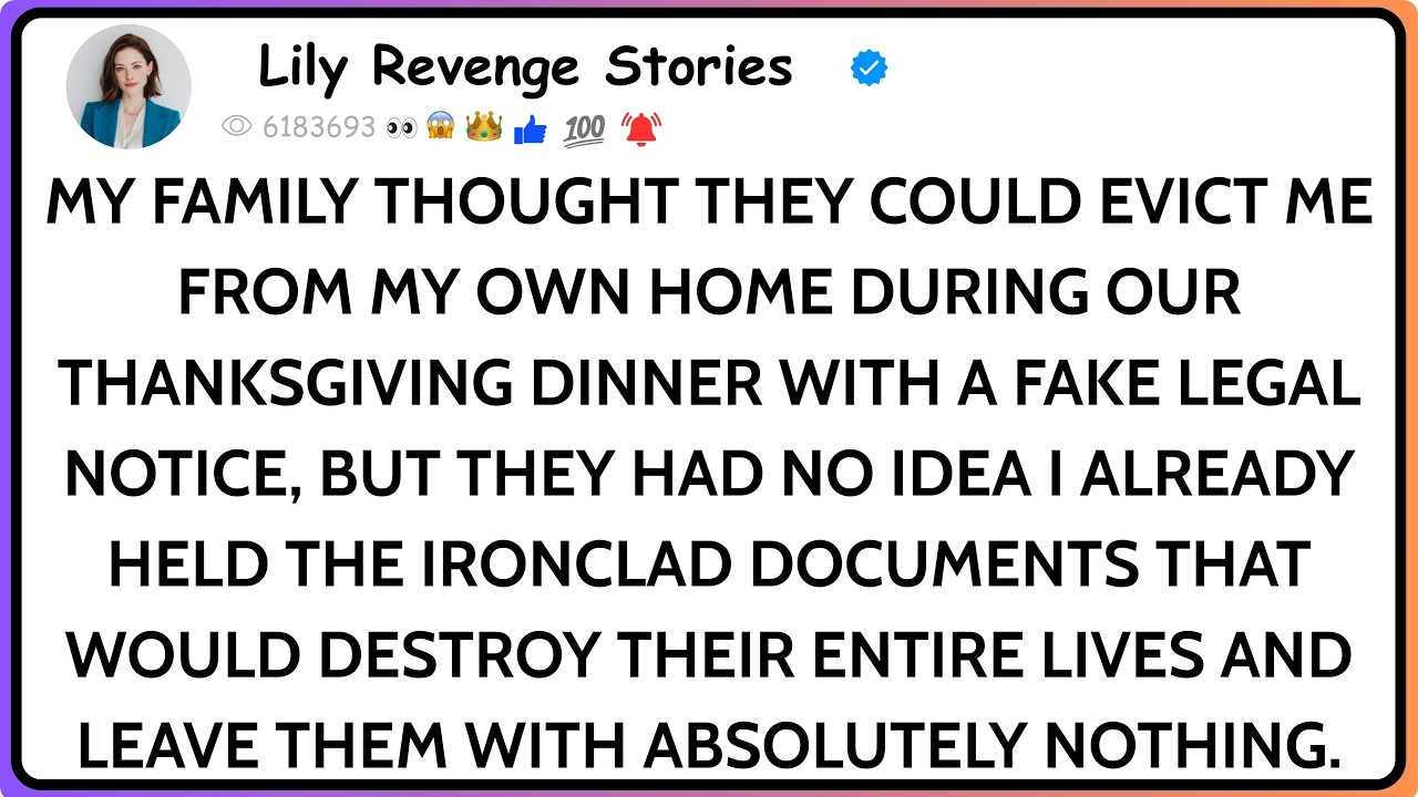 My Father Slid an Eviction Notice Across the Table at Thanksgiving — But My Neighbor’s Envelo…