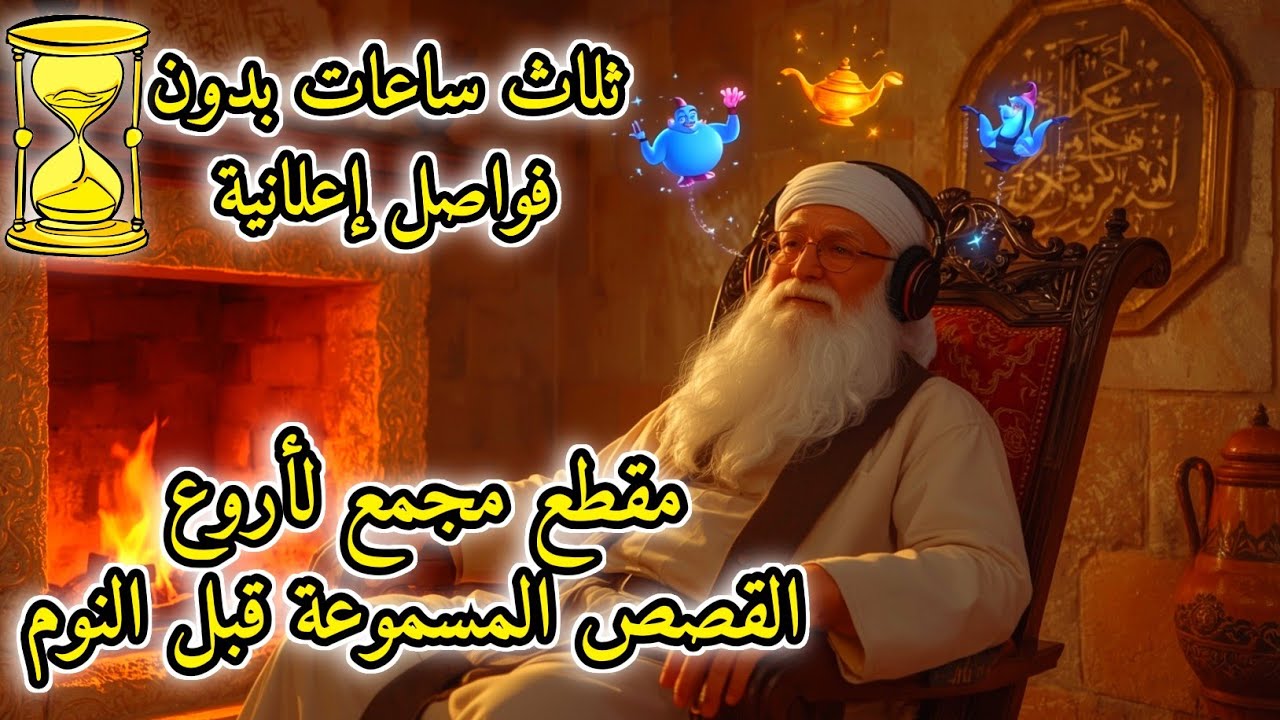 ثلاث ساعات من القصص الخيالية بدون فواصل إعلانية،قصص  مسموعة قبل النوم،ضعوا السماعات و سافروا 🎧