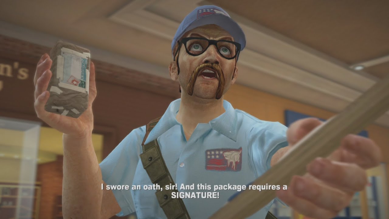 Dead Rising 2 - Mail Order Zombrex (Carl Psychopath Mailman funny boss fight)