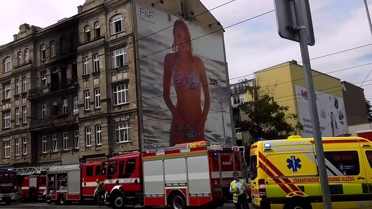 Důsledky požádu budovy na ul. Křenová..