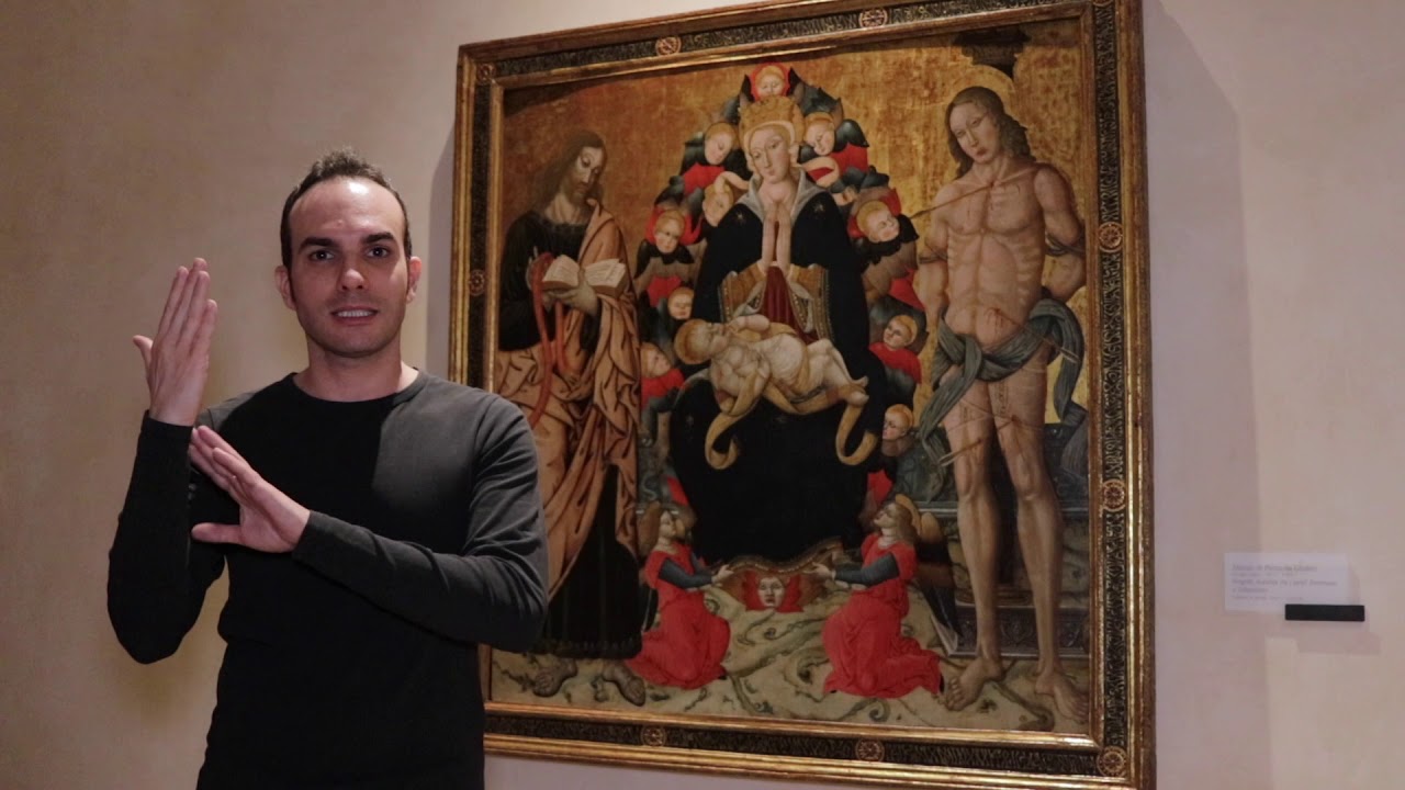 MUSAE Videoguida LIS  - Matteo da Gualdo - Madonna col bambino fra i santi Tommaso  e Sebastiano
