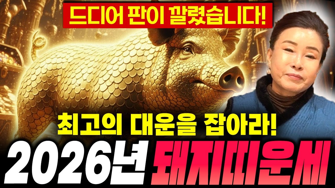 [돼지띠 운세] 2026년 돼지띠 여러분 무조건 대박납니다 ! 드디어 대운이 열렸다!! 최고의 대운을 잡아라! 59년생 71년생 83년생 95년생 돼지띠운세