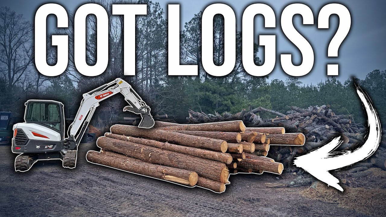 Another Busy Day On The Farm. Snow? Freezing Rain? Wood Delivery & Sorting! #Bobcat #woodlandmills