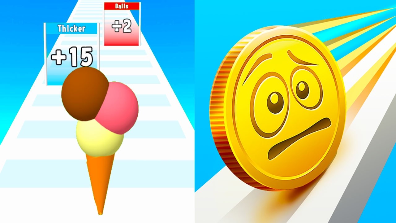 Ice Cream Rush vs Coin Rush! | MAX LEVEL Unlocked! Only 1% Can Win! TiktokAndroid iOS Gameplay