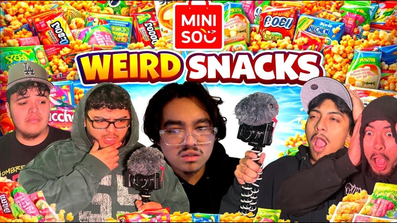 TRYING WEIRD SNACKS AT MINISO