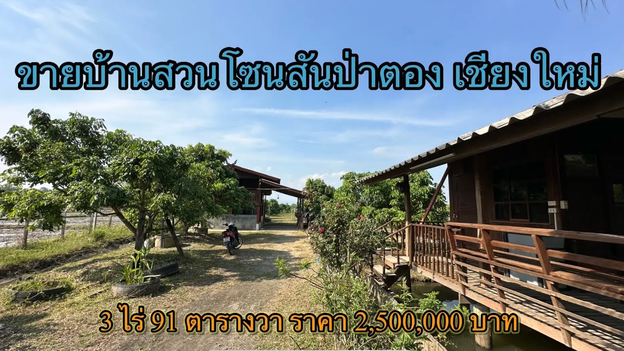 (ปิดการขาย)ขายบ้านสวนสันป่าตอง เชียงใหม่ ขนาด 3 ไร่กว่า ราคา2,500,000 บาท