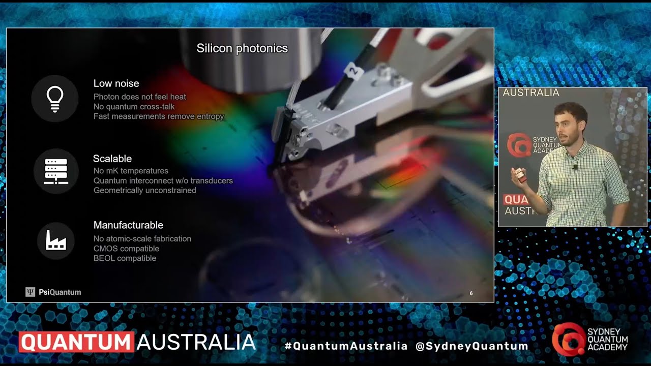 PsiQuantum: Silicon Photonic Quantum Computing - Dylan Saunders presents at Quantum Australia 2022