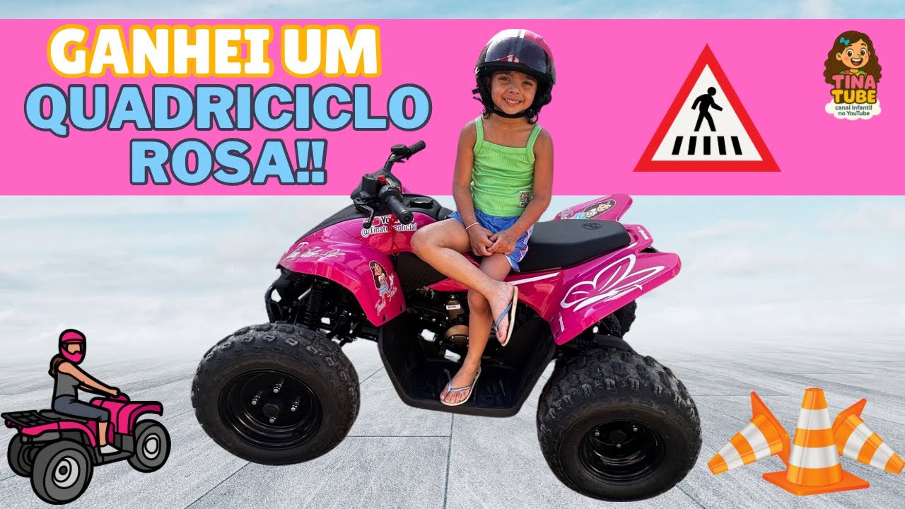 EU GANHEI UM QUADRICICLO ROSA !!😱😱😍😍 acompanha comigo esse dia tão feliz 🥰 