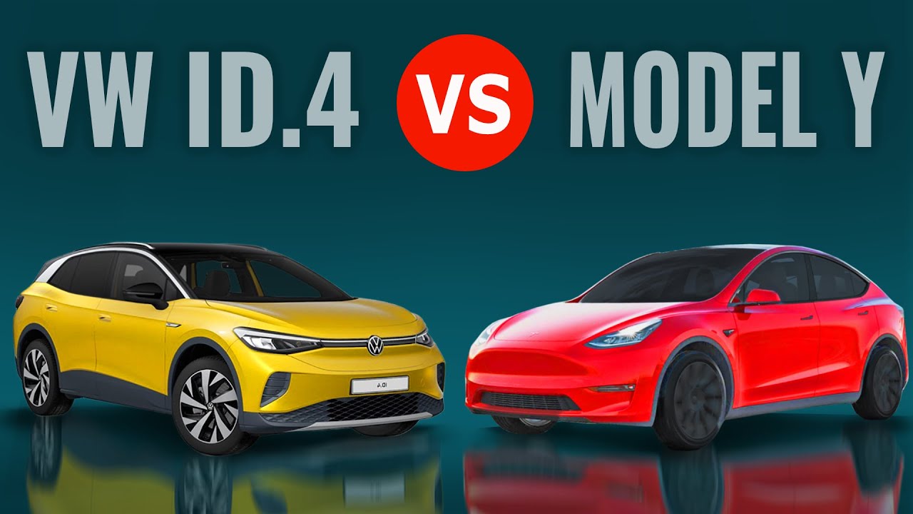 VW ID.4 против Tesla MODEL Y (за 5 минут!)