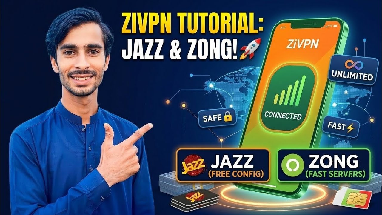 ZiVPN New Big Update 2026 🔥 | Jazz & Zong Fast Server Setup