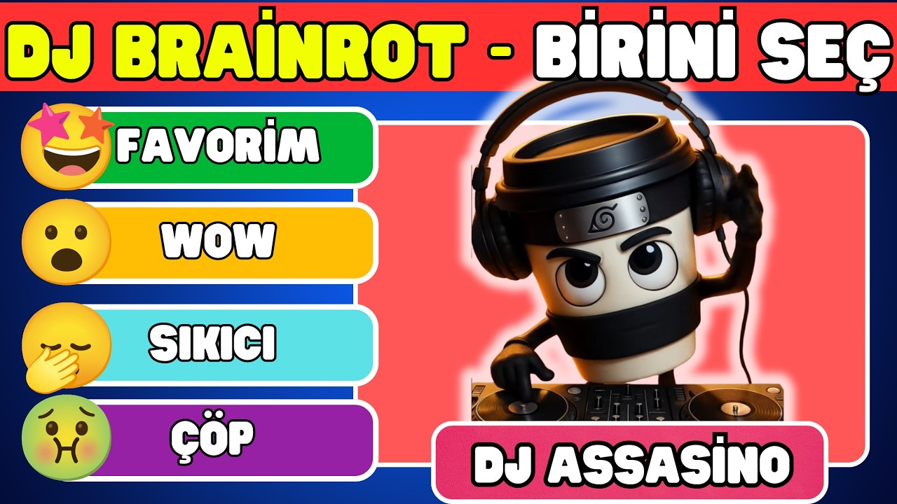 DJ Brainrot Savaşı 🎤 🔥🧠 En &Ccedil;ılgın DJ Hangisi? 🤪🎧 Favorini Se&ccedil;, Ses Bulmaca! Kelime Bulmaca🎶 KankaTV
