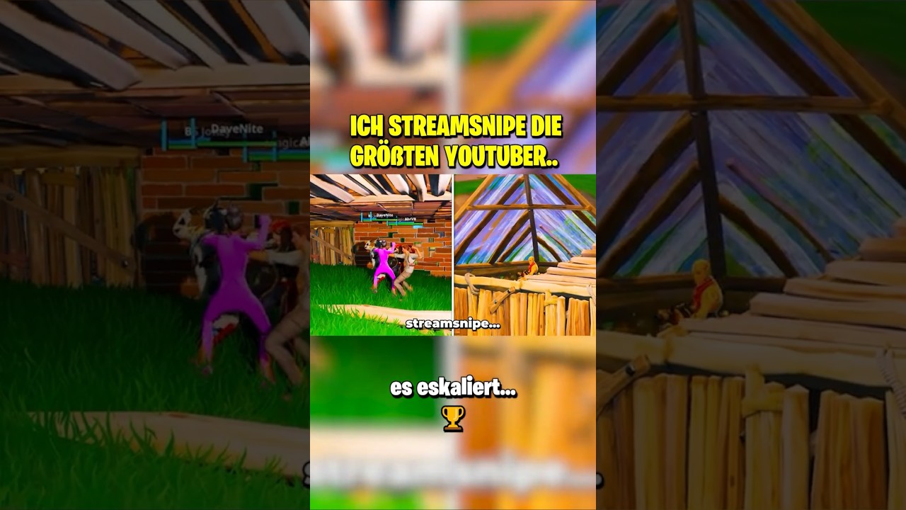 ICH STREAMSNIPE DIE GR&Ouml;&szlig;TEN YOUTUBER
