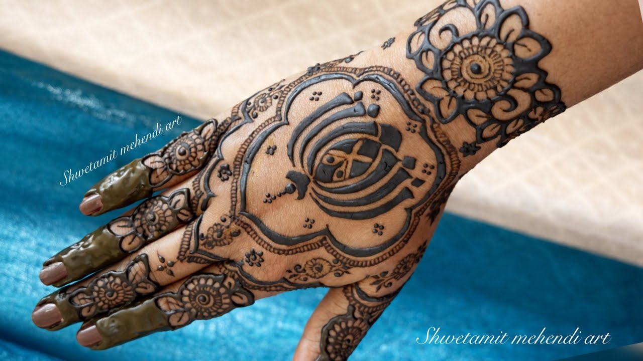 Back hand lotus mehendi design 2026,Shwetamit mehendi art 