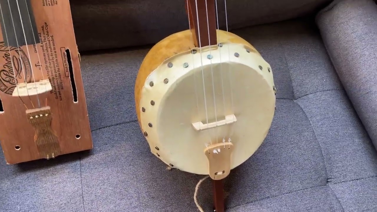 Two of my best builds for sale. Gourd banjo, and cigar box fiddle.