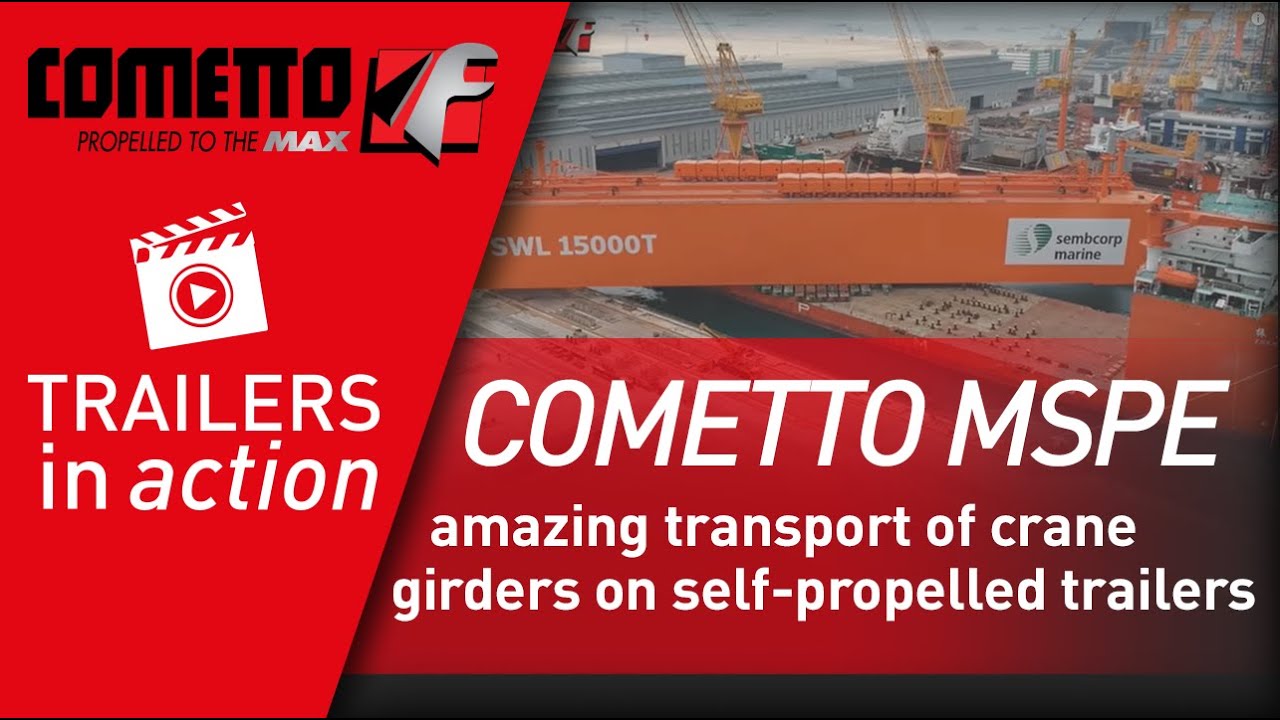 The 15,000 tons record transport project on Cometto SPMT Self-Propelled Modular Transporter