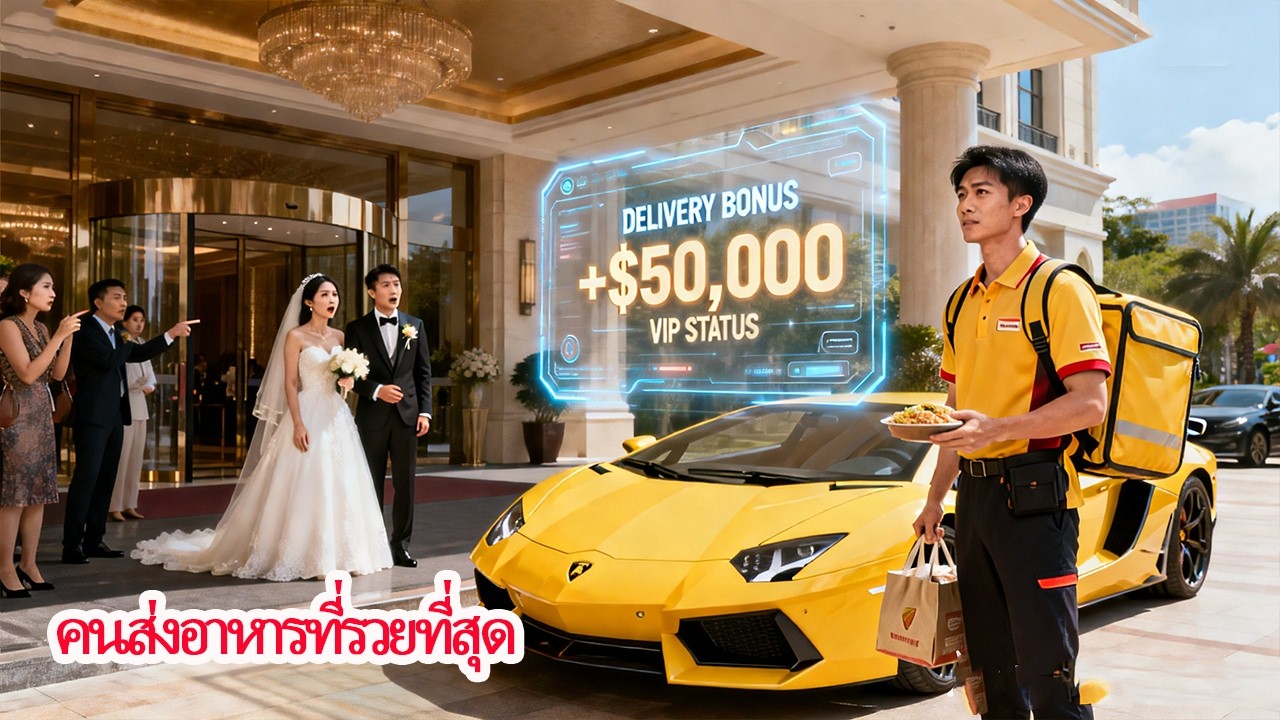 วันแต่งงานแฟนเก่าแต่คนส่งอาหารขับลัมโบร์กีนีมา