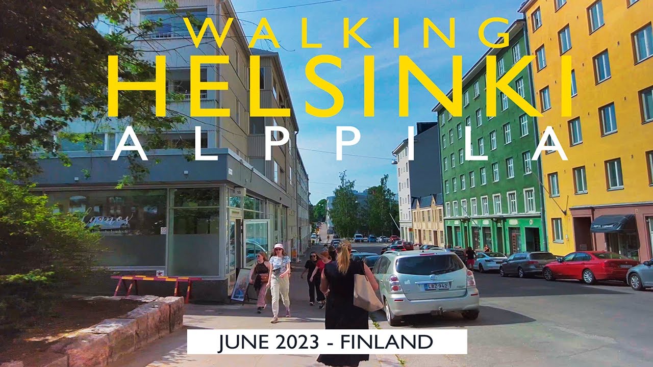 Helsinki Walk: Alppila & Alppiharju, June 2023, Finland [4K]