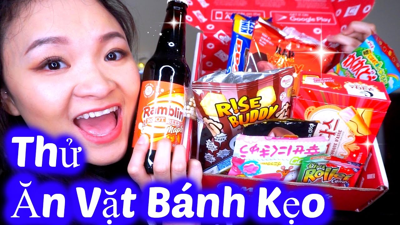 Thử Ăn Vặt Bánh Kẹo Mỹ, Nhật, Hàn | Try Snacks And Candy Around the World  ♡ BeeSweetiee