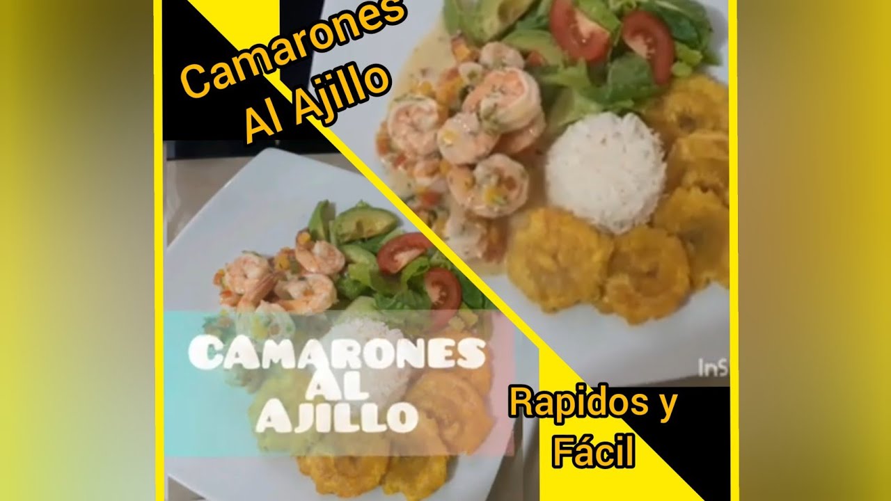 nueva forma de CAMARONES AL AJILLO mas faciles y colorida receta.