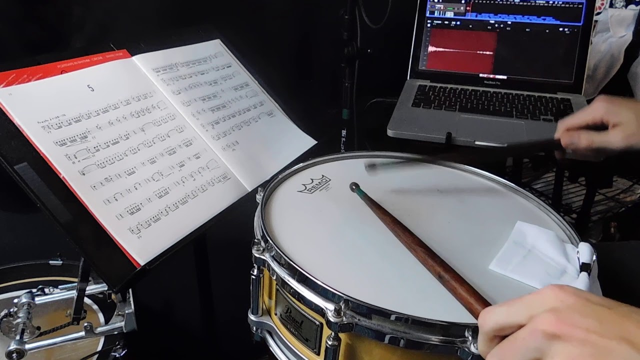 Advanced Snare Drum Studies Etude 5 176bpm Mitchell Peters