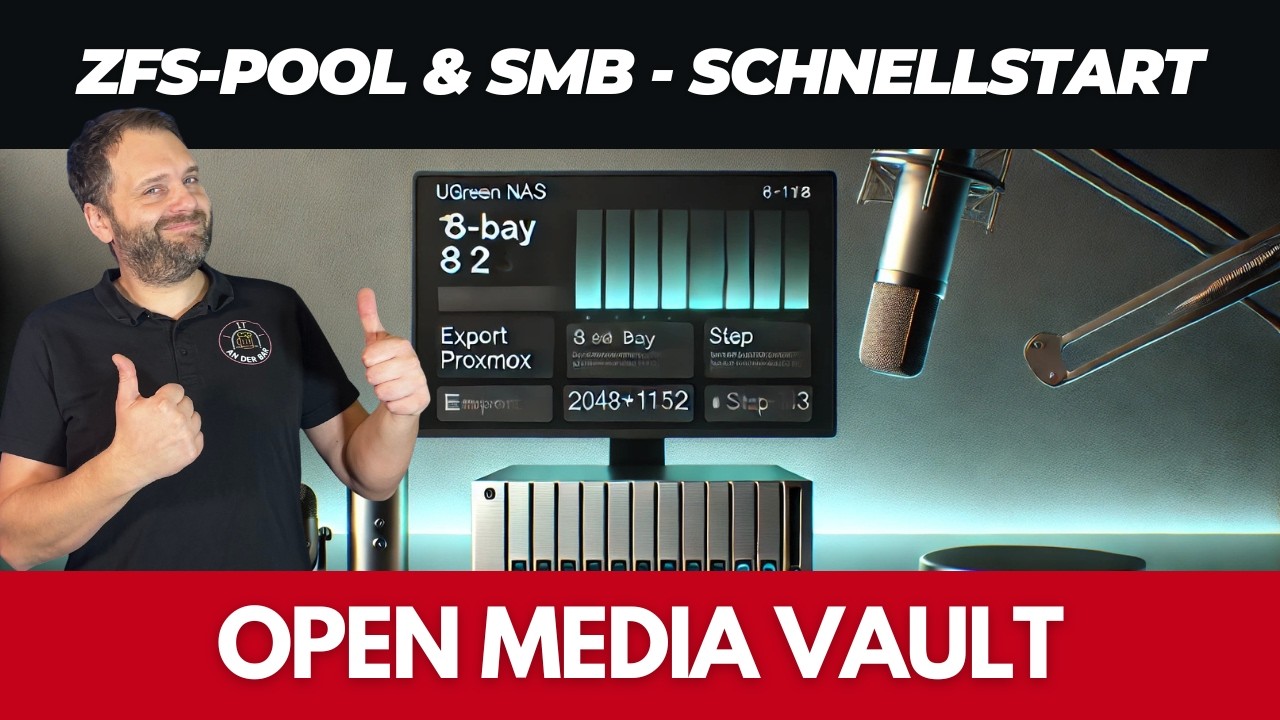 ZFS-Pools & SMB-Freigaben in Proxmox: OMV in 20 Min. einsatzbereit 🚀
