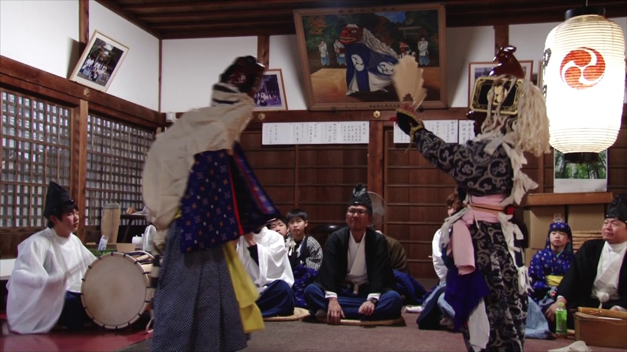 鈴鹿市下箕田　下箕田獅子舞（３）子獅子の舞