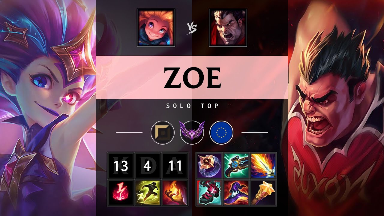 Zoe Top vs Darius - EUW Master Patch 25.21