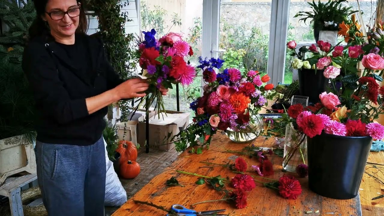 Lumânări de cununie cu dalii. Tutorial.