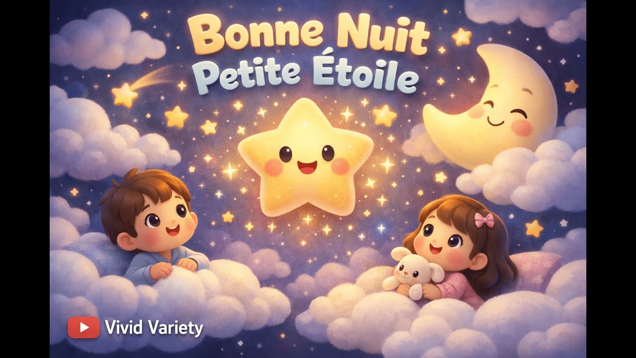 🌙 Bonne Nuit Petite Étoile 💤 Berceuse Douce pour Bébé | Musique pour Dormir | Vivid Variety