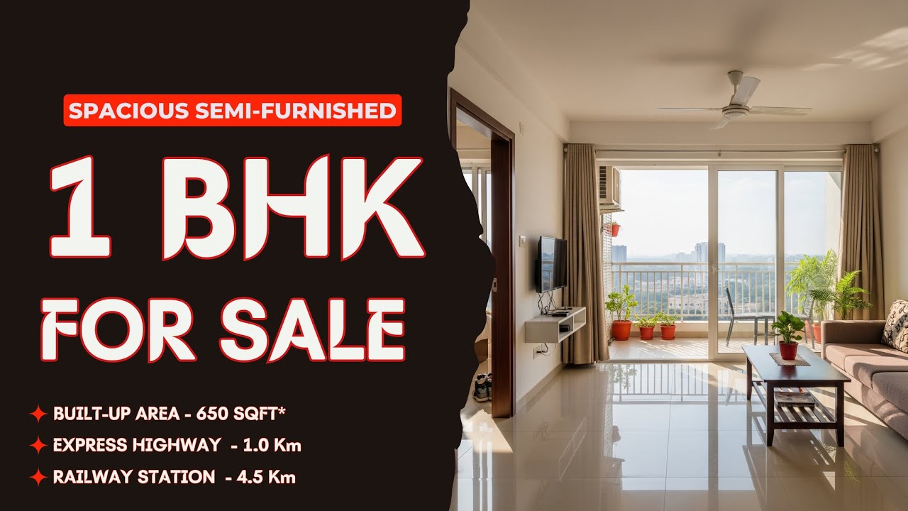 ⁣🏡 1 BHK Semi-Furnished Flat for Sale in Vartak Nagar, Thane West #flatforsale #thanerealestate