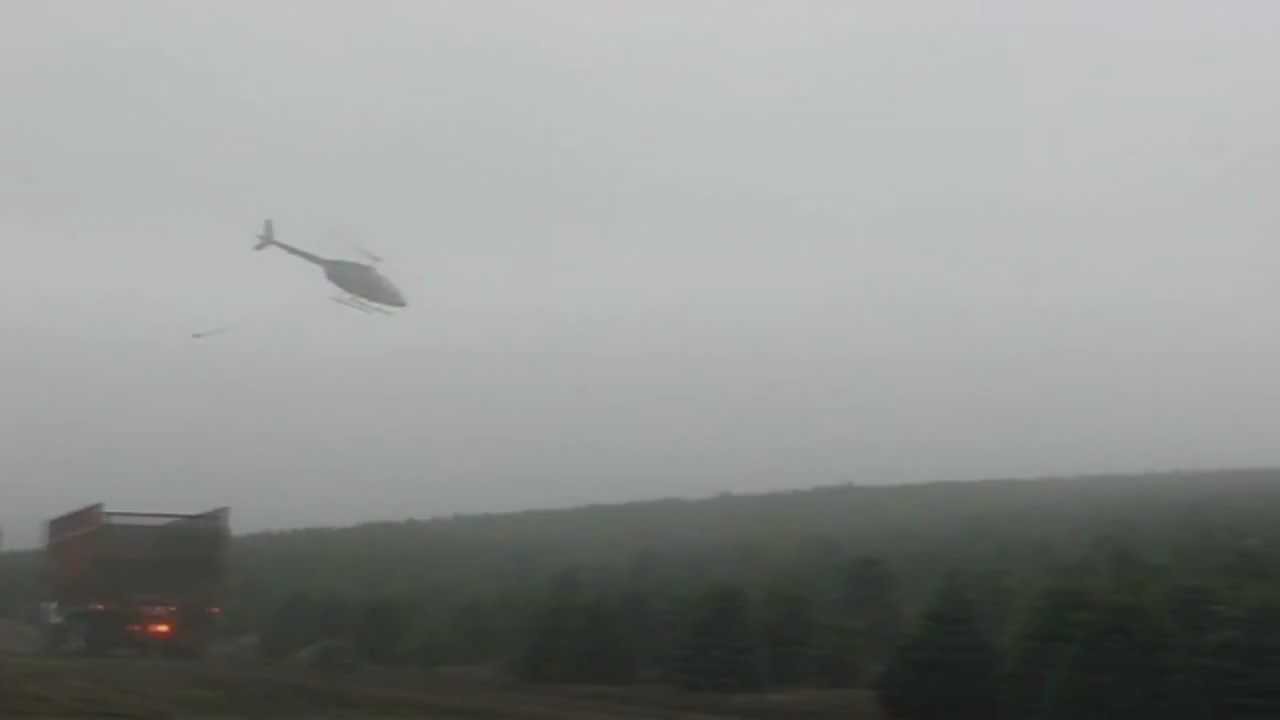 Oregon Christmas Tree Harvest With Helicopter.  Amazing Pilot!