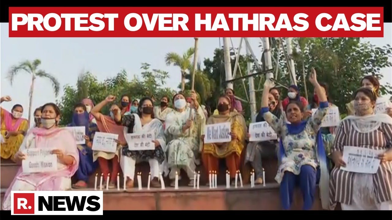 Mahila Congress Stages Protest In Uttar Pradesh Over Hathras Gangrape Case