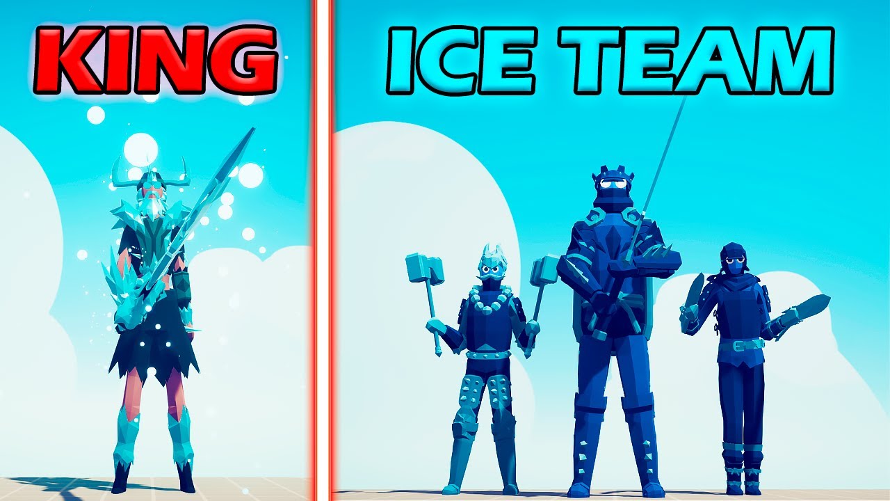 DREAD KING TEAM vs ICE TEAM - Totally Accurate Battle Simulator | TABS