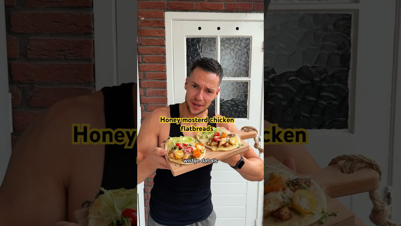 Honey mosterd + kip = dreamteam 🤩En al helemaal in deze crunchy flatbreads 
