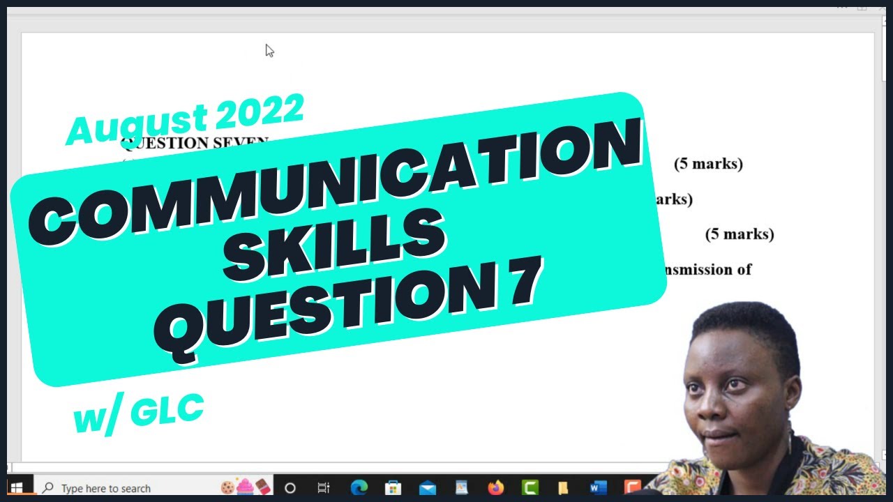 CPA COMMUNICATION SKILLS AUGUST 2022 Q7