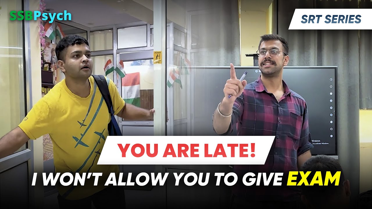 I won't allow you to enter class as you are late | Situation Reaction Test Series