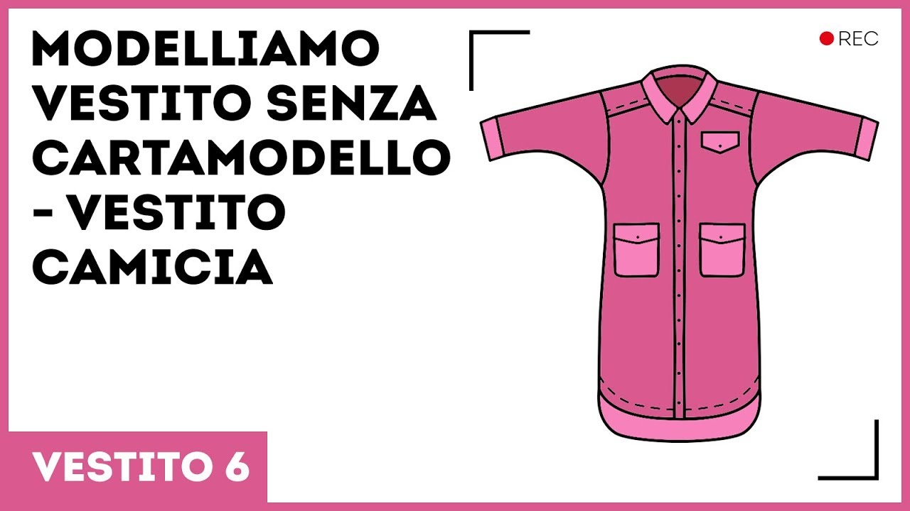 Modellazione camicione in base al modello vestito manica a kimono in 5 minuti. Vestito 6