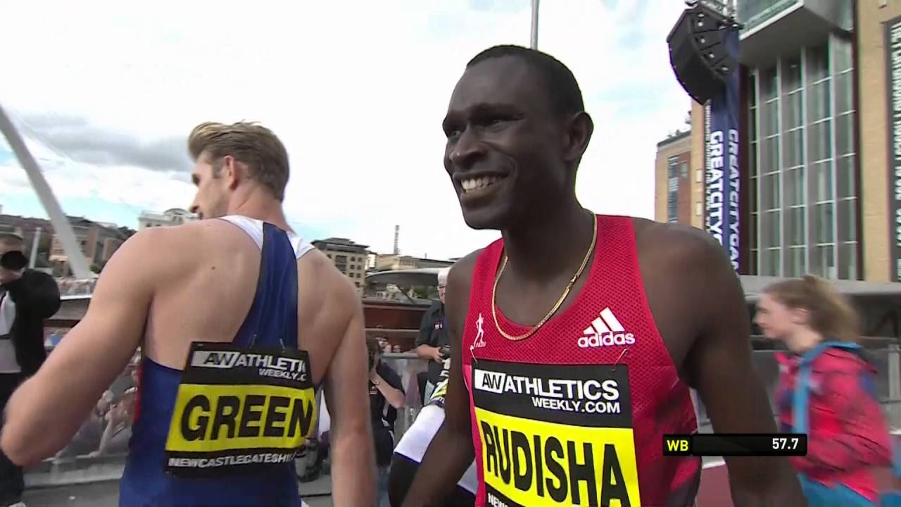 David Rudisha wins 500m - Great North City Games Newcastle 2016 FULL HD