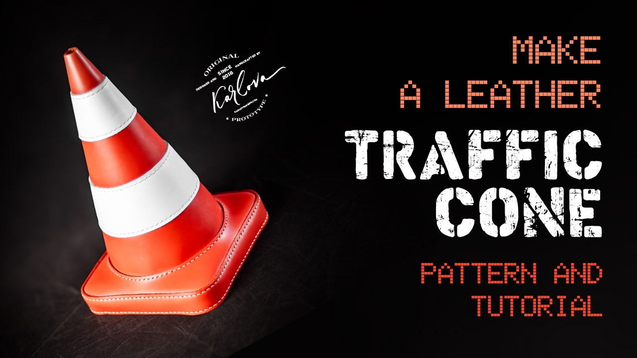Make a Leather Traffic Cone - Pattern and Tutorial