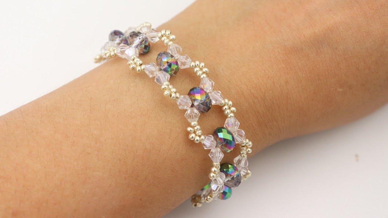 How To Make//A Beautiful Bridal Bracelet//Beaded Bracelet Tutorial//Handmade Jewelry