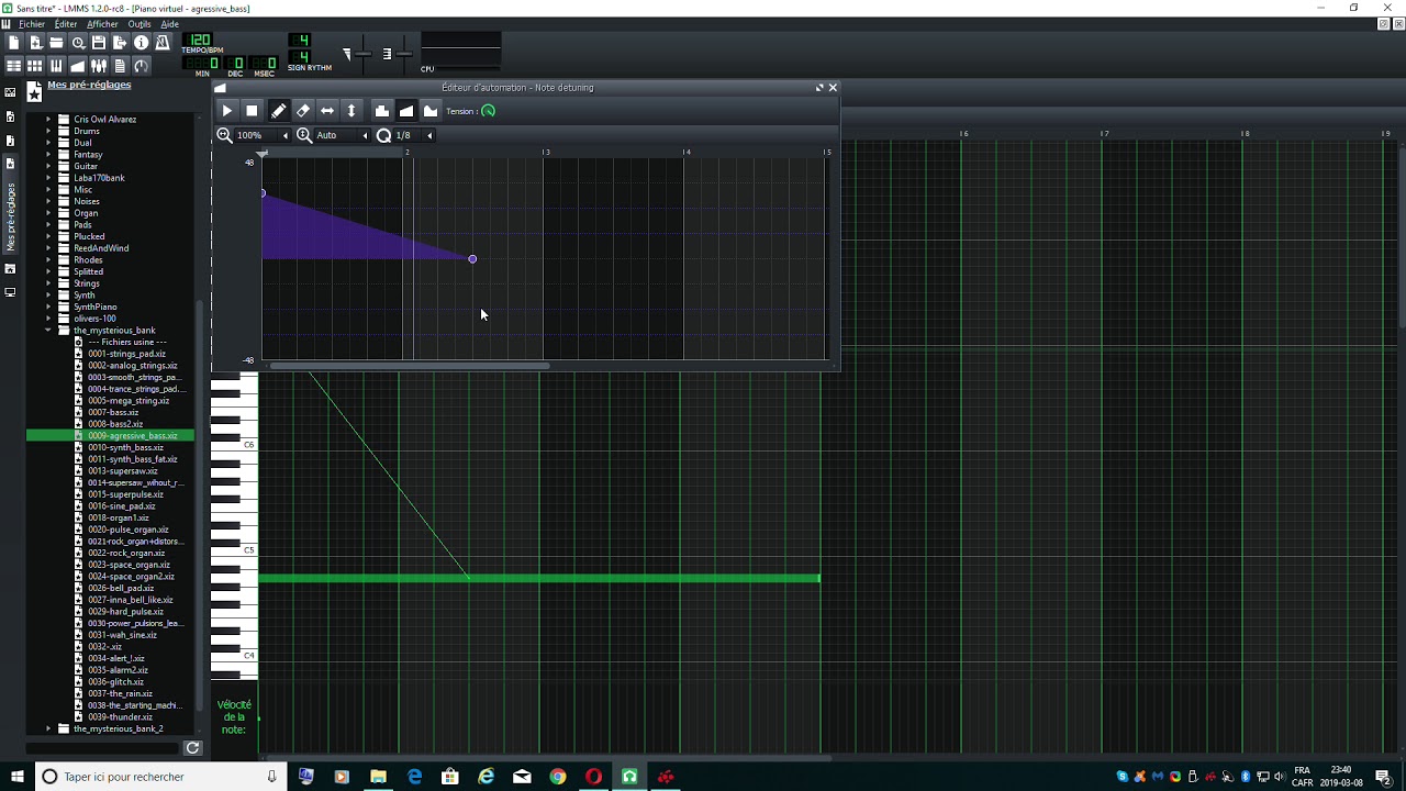 LMMS trick - Pitch bend with ZynAddSubFX