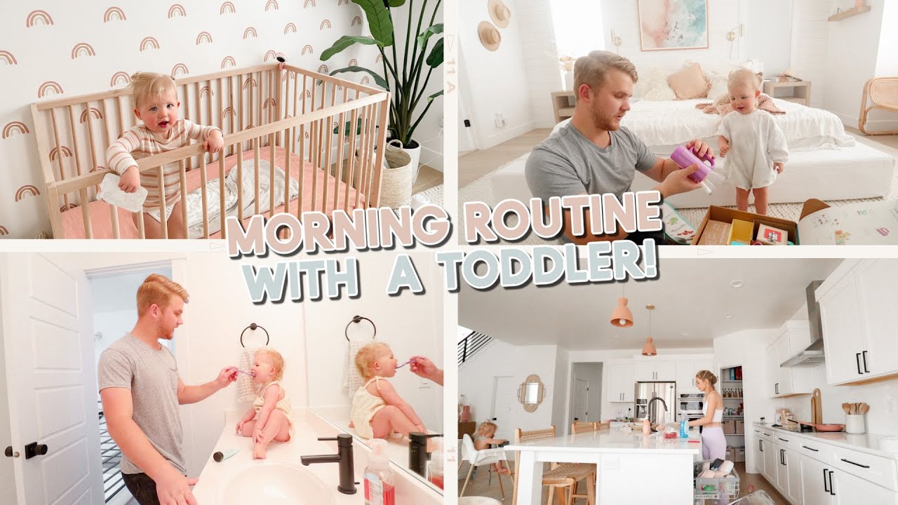 realistic morning routine with a toddler!