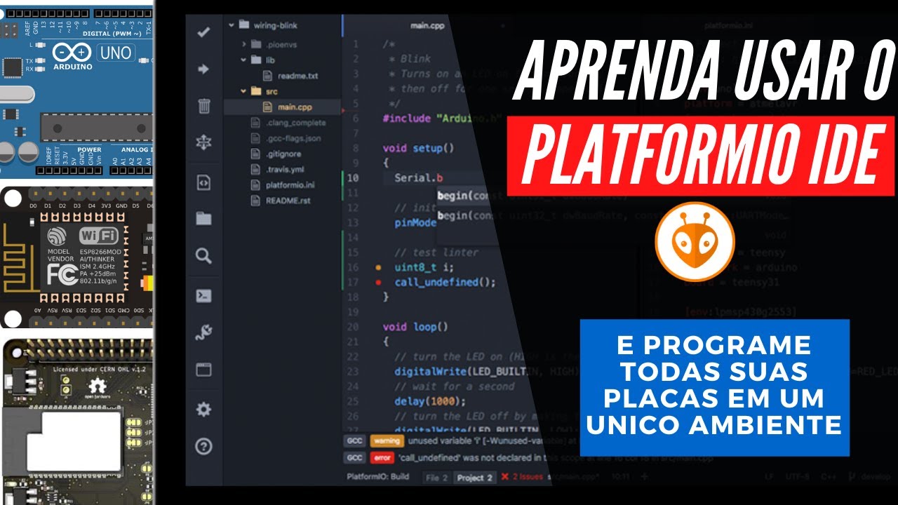 Aprenda usar o #PlatformIO e programe todas suas placas em um único ambiente