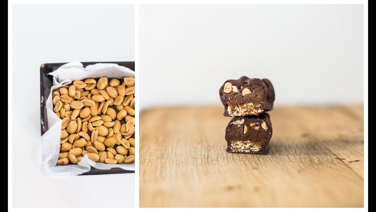 Barrette con datteri e arachidi ricoperte di cioccolato | Ricetta | Vegan